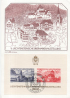 Liechtenstein 1972 Maximum Card, Liechtensteinische Briemarkenausstellung, Stamp Exhibition - Maximumkaarten