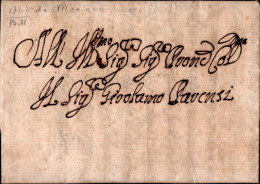 D12 - LETTERA PREFILATELICA DA MORIANO (LUCCA) 1747 - ...-1850 Préphilatélie