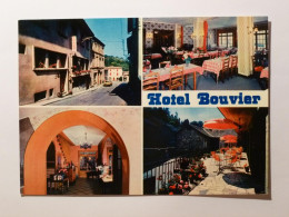 SAINT CHEF (38/Isère) - HOTEL BOUVIER - Salle De Restaurant - Terrasse Avec Parasol - Rue Avec Voiture - Saint-Chef