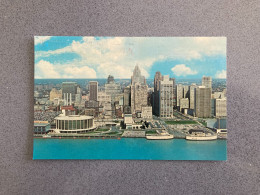 Aerial View Of Detroit's Civic Center And Skyline Detroit Postale Postcard - Detroit