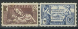 FRANCE - 1937, DIFFERENT STAMPs SET OF 2, UMM (**). - Unused Stamps