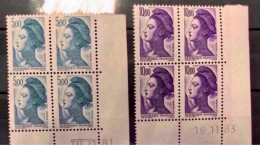 2 Coins Dates YT 2190 Et 2273 Marianne Avec Marquage Différents - 1970-1979