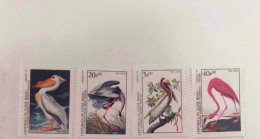 GUINÉE BISSAU 1985 AUDUBON 4 V Neuf ** MNH Aerien Airmail YT PA 84 87 Ucello Oiseau Bird Pájaro Vogel GUINE GUINEA - Pelikane