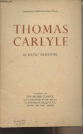 Thomas Carlyle - Supplement To British Book News N°23 - Gascoyne David - 1952 - Sprachwissenschaften