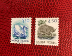 NORVÈGE NORWEGEN 1990 2v Neuf MNH ** YT 997 998 Pájaro Bird Pássaro Vogel Ucello Oiseau NORWAY NORGE NOREK - Swans