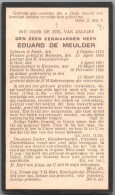 Bidprentje Reet - De Meulder Eduard (1878-1932) Priester - Devotion Images