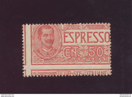 1903 Regno D'Italia , Espresso , N° 4 , 50 Cent Rosso , Varietà Di Dentellatur - Autres & Non Classés