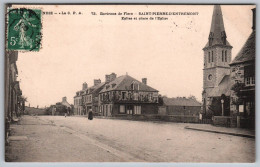 (61) 1089, Saint St Pierre D'Entremont, La CPA 73, Eglise Et Place De L'Eglise - Autres & Non Classés