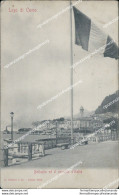 Cd358 Cartolina Lago Di Como Bellagio Ed Il Vessillo D'italia Lombardia 1905 - Como