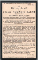 Bidprentje Roeselare - Baert Romanie (1858-1930) - Images Religieuses