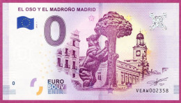 0-Euro VEAW 01 2018 EL OSO Y EL MADRONO MADRID - Privéproeven