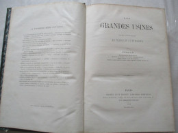 LES GRANDES USINES ETUDES INDUSTRIELLES PAR TURGAN 1863 LA MANUFACTURE DE GLACES DE SAINT GOBAIN,LES OMNIBUS DE PARIS... - 1801-1900