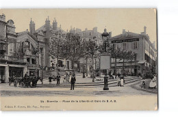 BIARRITZ - Place De La Liberté Et Gare Du BAB - état - Biarritz