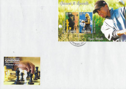 Chess  FDC Kasparov Tennis Serena Williams Tiger Woods Golf - Echecs