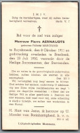 Bidprentje Ruisbroek - Aernaudts Pierre (1911-1950) - Images Religieuses
