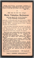 Bidprentje Ruisbroek - Beylemans Maria Valentina (1919-1933) - Andachtsbilder