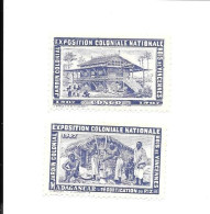 KB1712 - VIGNETTES EXPOSITION COLONIALE NATIONALE - BOIS DE VINCENNES 1907 - Sonstige & Ohne Zuordnung