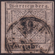 Wurttemberg 1851 Sc 5 Mi 4 Used - Oblitérés