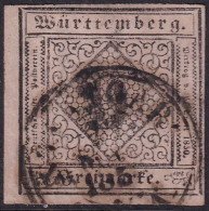 Wurttemberg 1851 Sc 5 Mi 4 Used - Afgestempeld