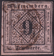 Wurttemberg 1851 Sc 5 Mi 4 Used Small Thins At Top - Usados