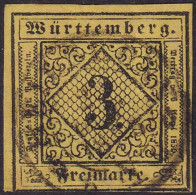 Wurttemberg 1851 Sc 2 Mi 2 Used - Gebraucht