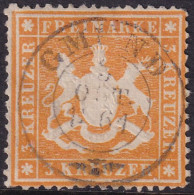 Wurttemberg 1861 Sc 25 Mi 17y Used Gmünd Cancel - Used