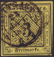 Wurttemberg 1851 Sc 2 Mi 2 Used Stuttgart Cancel - Used