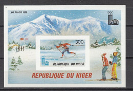Olympia 1980:  Niger  Bl **, Imperf. - Hiver 1980: Lake Placid