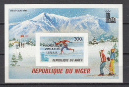 Olympia 1980:  Niger  Bl **, Imperf. - M. Aufdr. - Winter 1980: Lake Placid