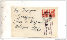 1937  FRONTESPIZIO CON ANNULLO  SAN SEBASTIAN  + CENSURA MILITARE - Cartas & Documentos