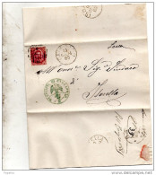 1885  LETTERA CON ANNULLO  CALVISANO BRESCIA - Marcophilie