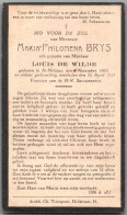 Bidprentje St-Niklaas - Brys Maria Philomena (1868-1931) - Images Religieuses