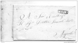 LETTERA CON ANNULLO CAPUA CASERTA - 1. ...-1850 Prephilately