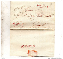 1830  LETTERA PALERMO + REAL SERVIZIO - 1. ...-1850 Prephilately