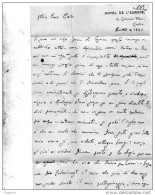 1850 LETTERA INTESTATA HOTEL DE L'EUROPE  LONDRA X FIRENZE - ...-1850 Préphilatélie