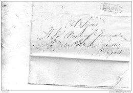 1847  LETTERA CON ANNULLO  CAVA SALERNO IN CORSIVO - 1. ...-1850 Prephilately