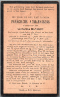 Bidprentje Stabroek - Adriaenssens Franciscus (1886-1935) - Devotieprenten