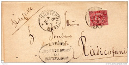 1894 LETTERA CON ANNULLO MONTEPULCIANO SIENA - Marcophilie