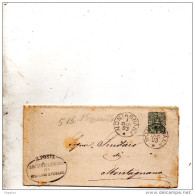 1893  LETTERA CON ANNULLO MONTAGNANA PADOVA +  MEGLIADINO - Marcofilie
