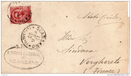 1900  LETTERA CON ANNULLO SCANSANO GROSSETO - Poststempel