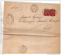 1891  LETTERA CON ANNULLO  MONTAGNANA PADOVA - Poststempel