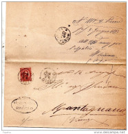 1899 LETTERA CON ANNULLO BOZZOLO MANTOVA - Marcofilie