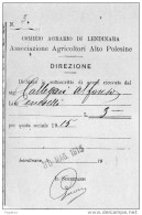 1915 COMIZIO AGRARIO DI LENDINARA - ASSOCIAZIONE AGRICOLTORI ALTO POLESINE - Italia