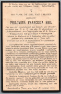 Bidprentje Stabroek - Bril Philomena Francisca (1881-1937) - Images Religieuses