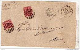 1889   LETTERA CON ANNULLO LUZZARA REGGIO EMILIA - Poststempel