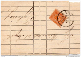 1882  FASCETTA CON ANNULLO - Poststempel