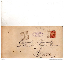 1893   LETTERA CON ANNULLO MONSELICE PADOVA - Poststempel