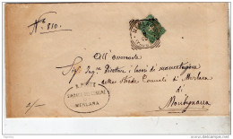 1900  LETTERA CON ANNULLO MERLARA PADOVA - Poststempel