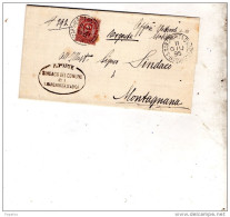 1895 LETTERA  CON ANNULLO S.MARGHERITA D'ADIGE PADOVA - Marcophilie