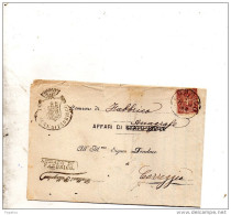 1888  LETTERA CON ANNULLO FABBRICO REGGIO EMILIA - Poststempel